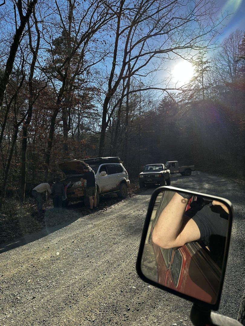 Recovery operation helping another vehicle