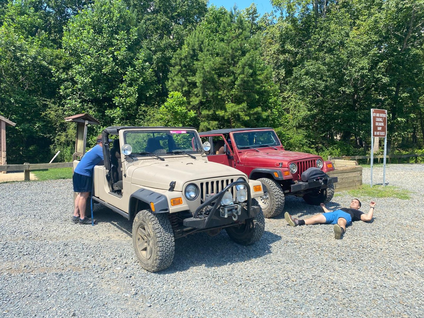 Taking a break during outdoor adventure